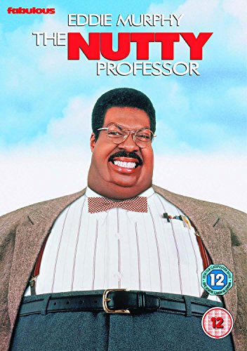 DVD cover of "The Nutty Professor" featuring Eddie Murphy smiling against a blue sky.