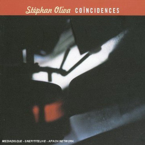CD cover for Stephan Oliva Trio’s “Coincidences,” abstract shadows and text.