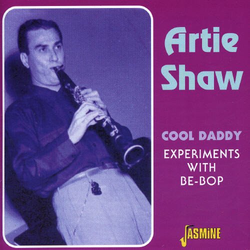 Purple album cover with man playing clarinet and "Artie Shaw" in light blue text.