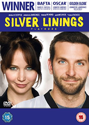 Silver Linings Playbook DVD cover featuring Bradley Cooper and Jennifer Lawrence.
