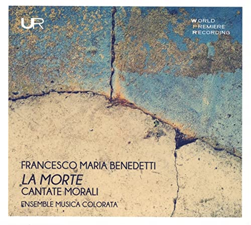 CD cover with cracked, textured blue and beige surface; text details composer and title.