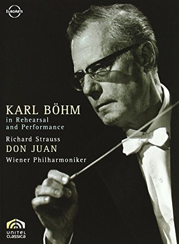 Karl Böhm conducting, DVD cover for Strauss’ “Don Juan” performance.