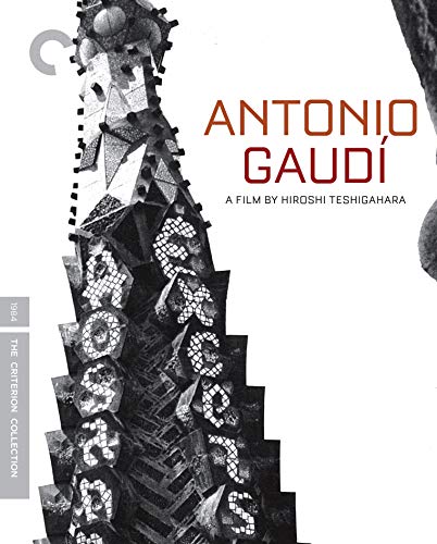 Blu-ray cover featuring a black and white image of a Gaudi architectural spire.