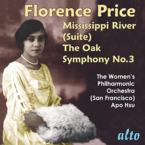 Portrait of Florence Price, composer, with album title and orchestra details.