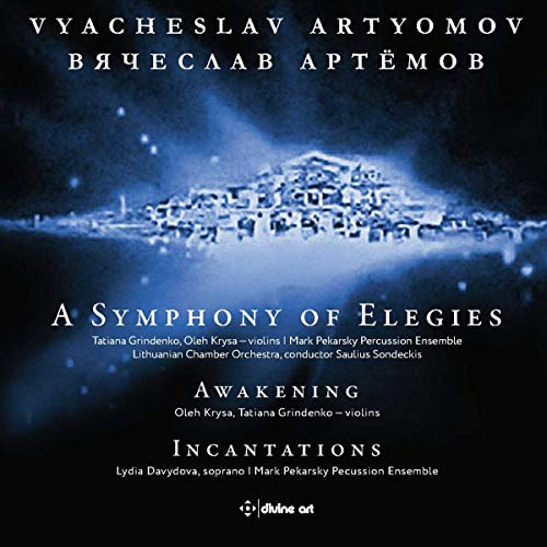 CD cover for Vyacheslav Artyomov’s “A Symphony of Elegies,” featuring a landscape.