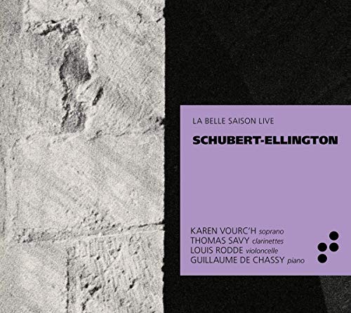 CD cover with purple label on black and white background.