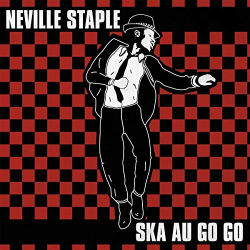 Album cover for Neville Staple's "Ska Au Go Go" with a checkered background.