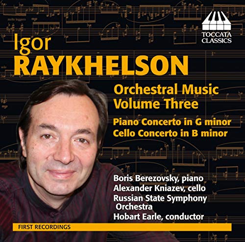 CD cover featuring composer Igor Raykhelson and musical notation.