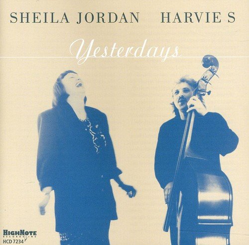 CD album cover featuring Sheila Jordan and Harvie S, with blue-toned duo image.
