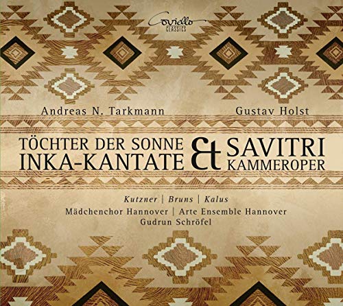 CD cover with geometric pattern, beige background, and black and white text.