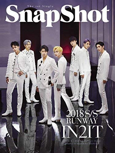 CD cover featuring six men in white suits, posing on a runway.