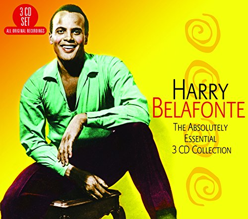 "CD cover featuring Harry Belafonte sitting on a stool, against a yellow background."