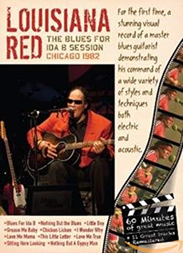 Louisiana Red performing with guitar on DVD cover, Chicago 1982.