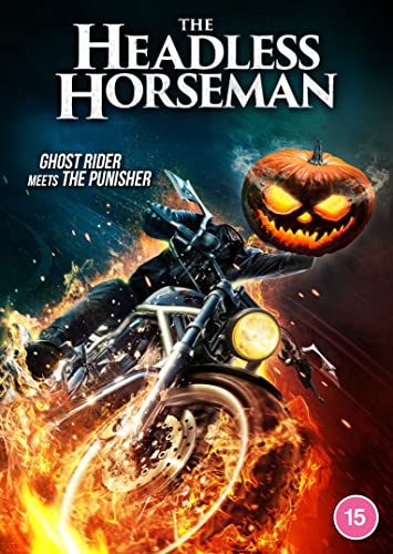 DVD cover: Headless Horseman riding a motorcycle with a pumpkin head.