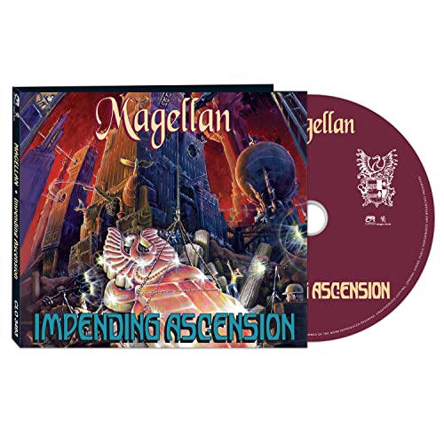 Magellan āImpending Ascensionā CD case with fantastical, colorful artwork.