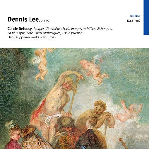 CD cover for Dennis Lee performing Debussy’s piano works, featuring Renaissance art.