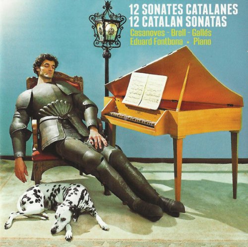 CD cover: knight, piano, and spotted dog in a baroque setting.