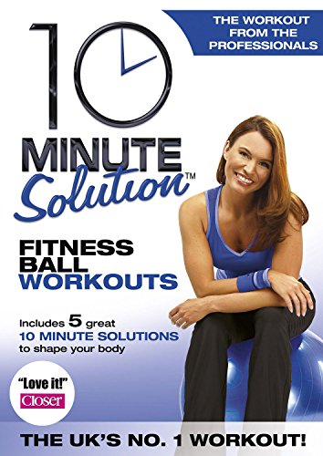 DVD cover for "10 Minute Solution Fitness Ball" with a woman and ball.