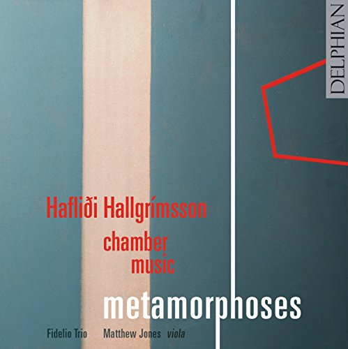Album cover with blue background, white stripe, and red geometric shape, featuring artist and title.