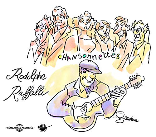 CD cover: sketched musicians and a guitarist with the title "Chansonnettes".