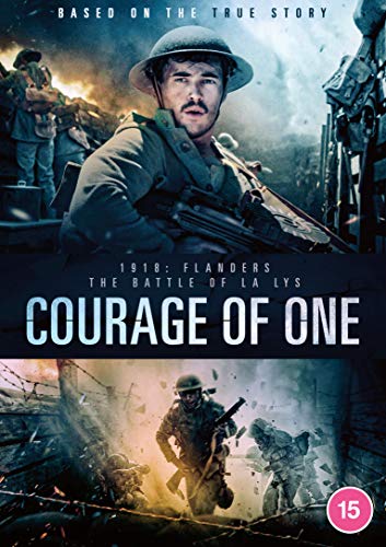 DVD cover for “Courage Of One,” depicting a soldier in a World War I battle.