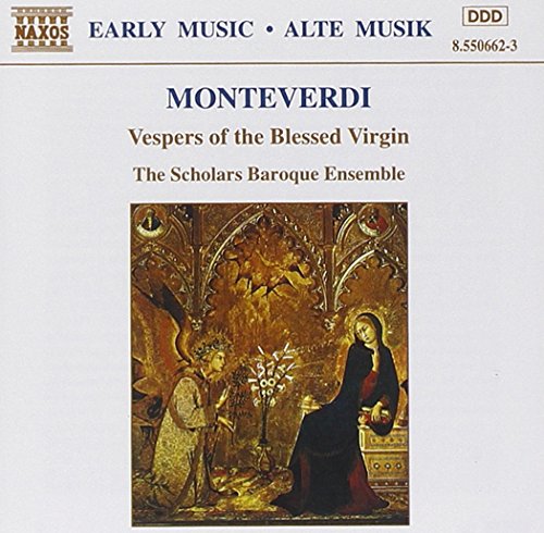 A CD cover featuring a Renaissance painting of the Annunciation scene on a white background.