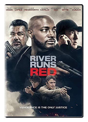 DVD cover for "River Runs Red" featuring actors with guns.