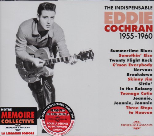 Eddie Cochran album cover, 3CD set, featuring a portrait with guitar.