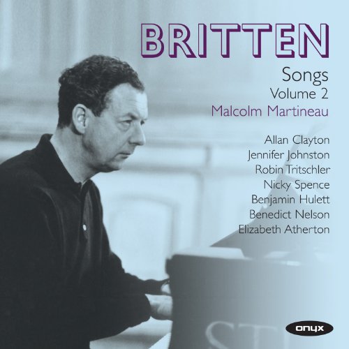 CD cover for Britten's "Songs Volume 2" featuring a pianist.