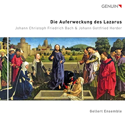 CD cover depicting a Renaissance painting of the raising of Lazarus.