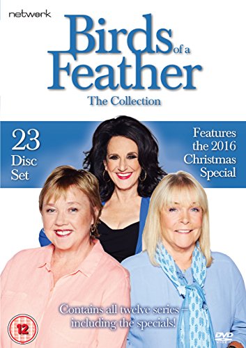 DVD cover featuring three smiling women, with "Birds of a Feather" in blue text.