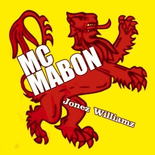 Red lion graphic on a yellow background with white text overlay.