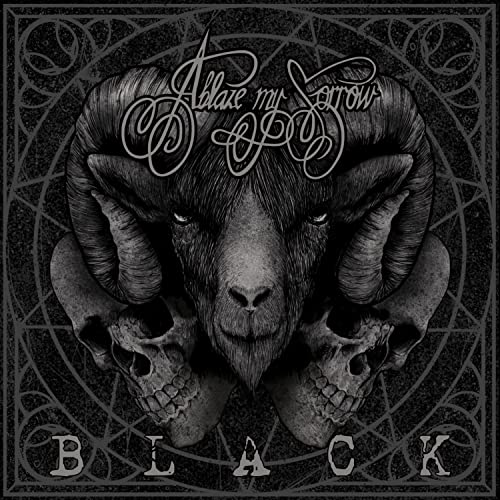 CD cover: ram skull with ornate design and the word "Black".