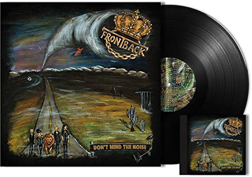 Vinyl record and album cover for Frontback’s “Don’t Mind The Noise.”