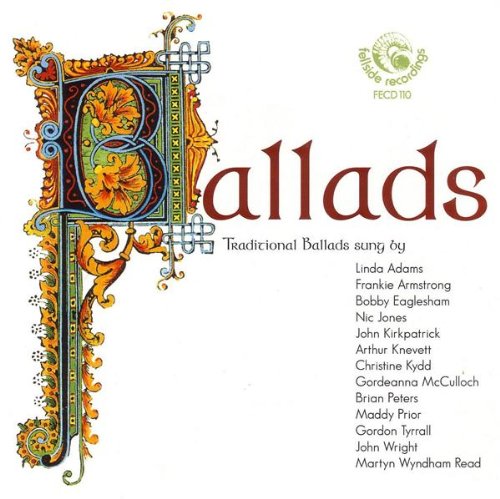 "CD cover with ornate 'B' and red 'Ballads' title, listing performers' names."
