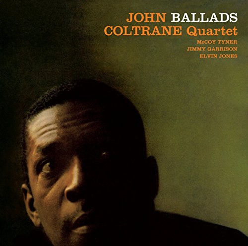 Album cover featuring a close-up of John Coltrane's face with text above.
