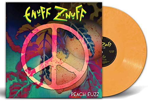 Enuff Znuff album cover: peace sign with peach and blue swirls.