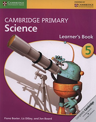 The image depicts a purple textbook cover featuring a robot with a telescope.