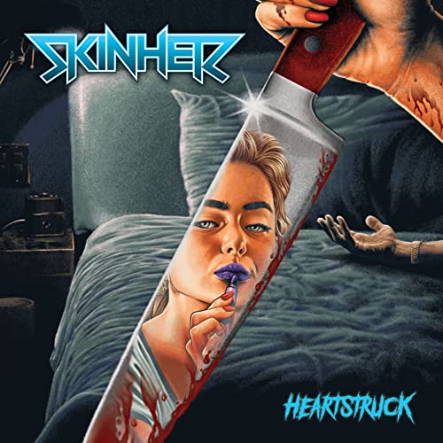 Album cover: woman with knife, blood, and distressed imagery.
