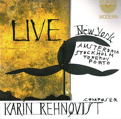 "CD cover with 'LIVE' on gold background and city names on a kite."