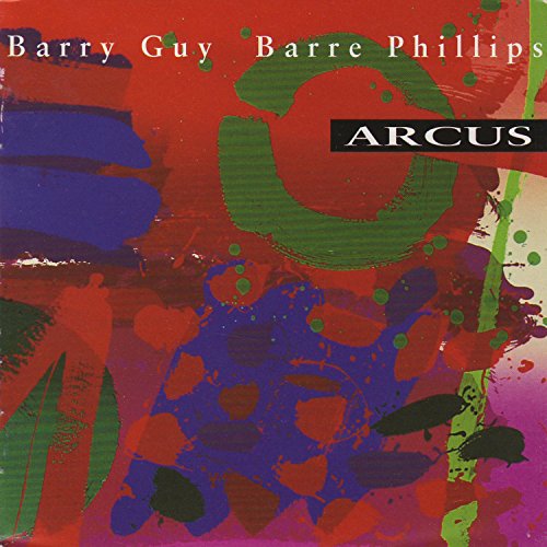 CD cover for "Arcus" by Barry Guy & Barre Phillips, abstract paint.