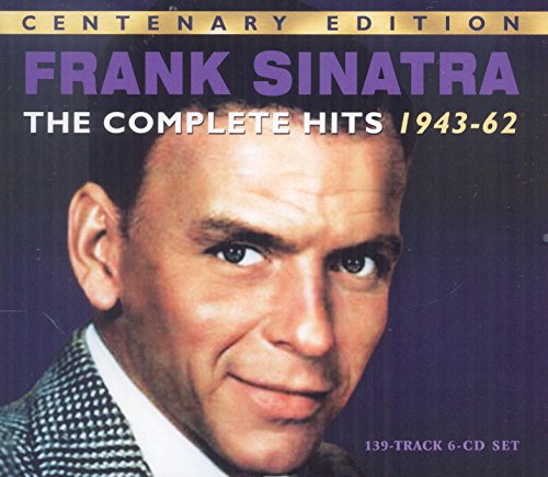 "CD cover featuring a close-up of Frank Sinatra's face, with purple and gold text."