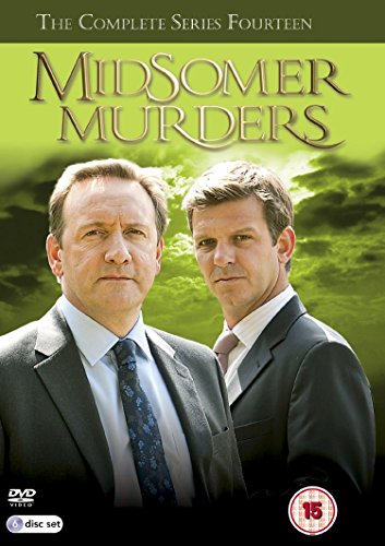 "Midsomser Murders DVD cover featuring two men in suits against a green background."