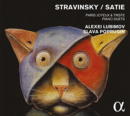 CD case with a cat's face on the cover, against a black background.