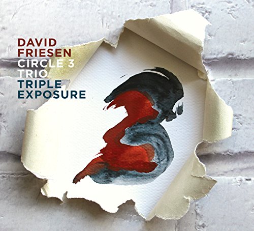 "CD cover with torn paper revealing abstract red and black watercolor design."