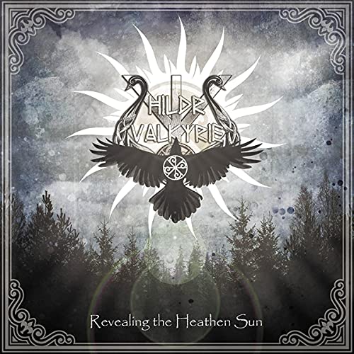 CD cover with ravens, sunburst, and forest silhouette in dark tones.