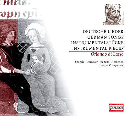 CD cover featuring Renaissance portraits and text: "Deutsche Lieder" and "Orlando di Lasso.