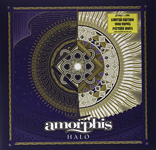 Amorphis "Halo" limited edition picture vinyl record cover, ornate design.