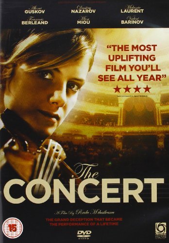 DVD cover for “The Concert” featuring a violinist and concert hall.