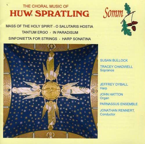 CD cover for Huw Spratling’s choral music with religious imagery.